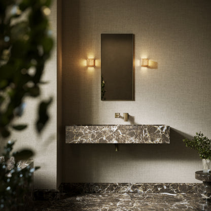 Tucci Dark Emperador Marble Wall Hung Basin 1200mm