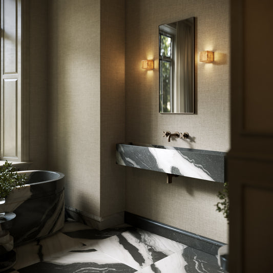 Tucci Panda Marble Wall Hung Basin 1200mm