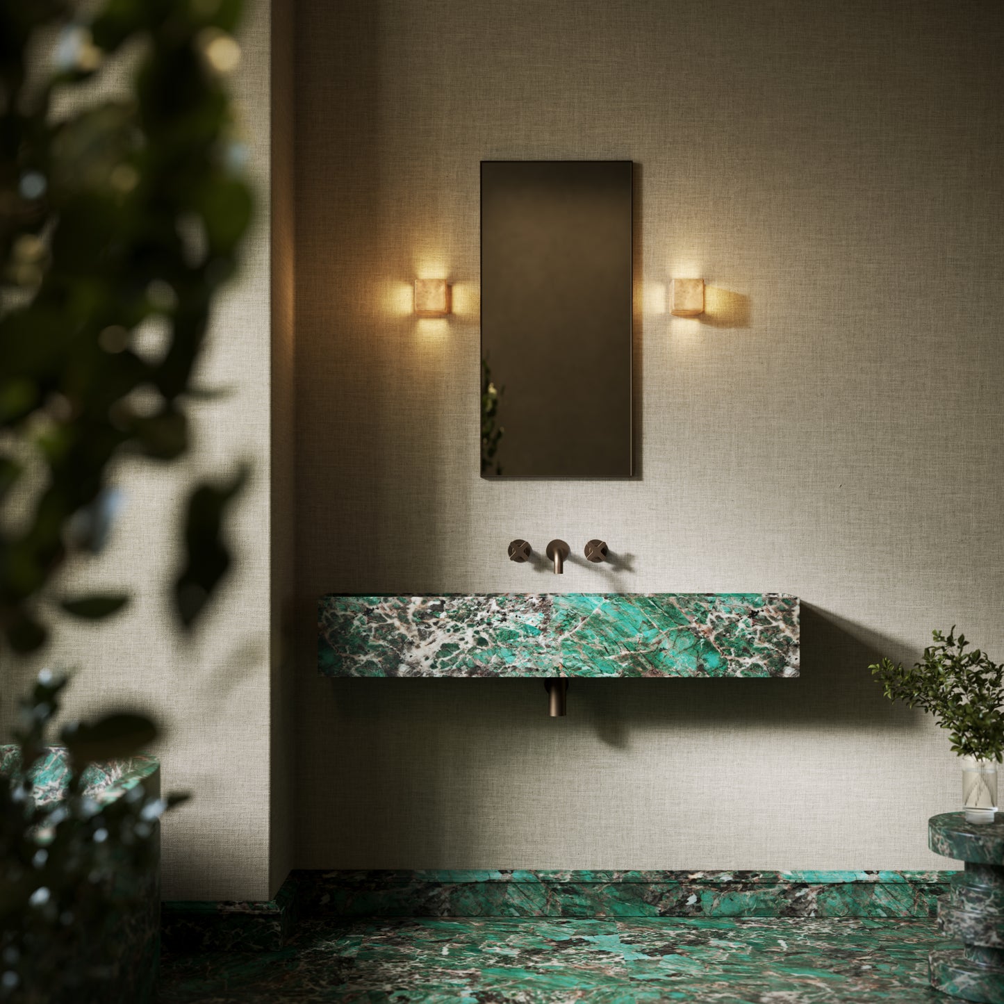 Tucci Tiffany Marble Wall Hung Basin 1200mm