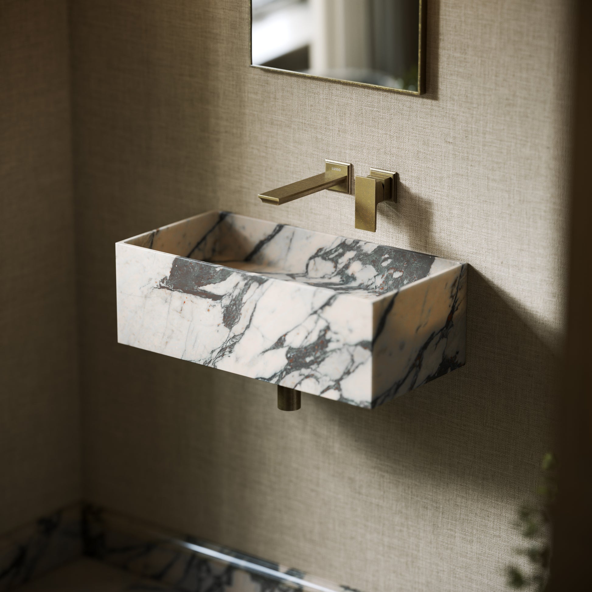 Tucci Calacatta Viola Marble Wall Hung Basin 600mm
