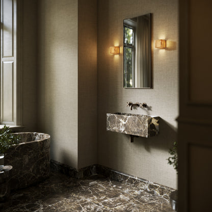 Tucci Dark Emperador Marble Wall Hung Basin 600mm