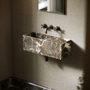 Tucci Dark Emperador Marble Wall Hung Basin 600mm