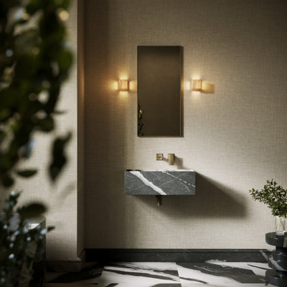 Tucci Panda Marble Wall Hung Basin 600mm