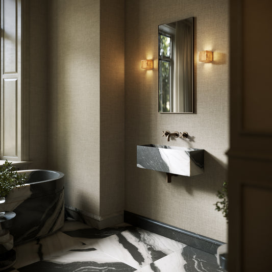 Tucci Panda Marble Wall Hung Basin 600mm