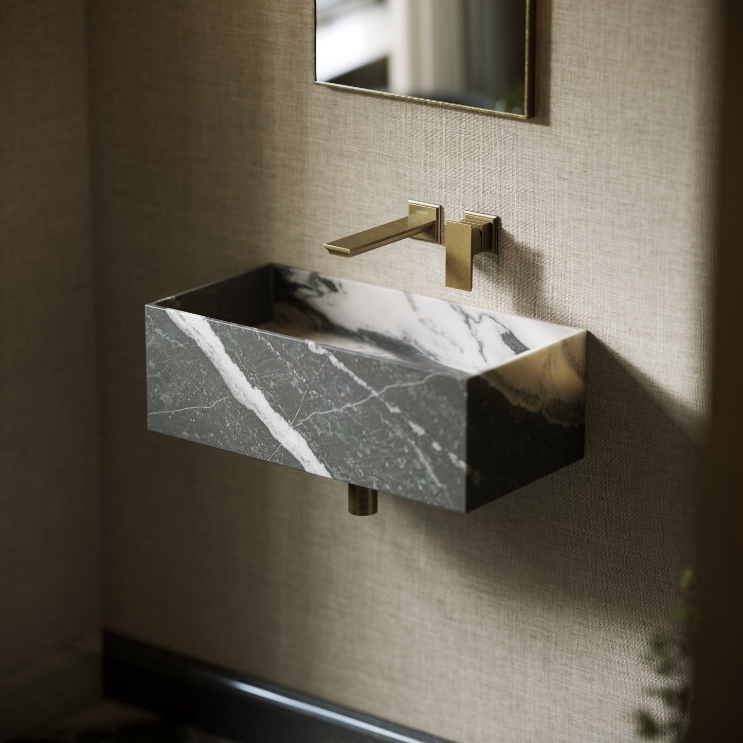 Tucci Panda Marble Wall Hung Basin 600mm
