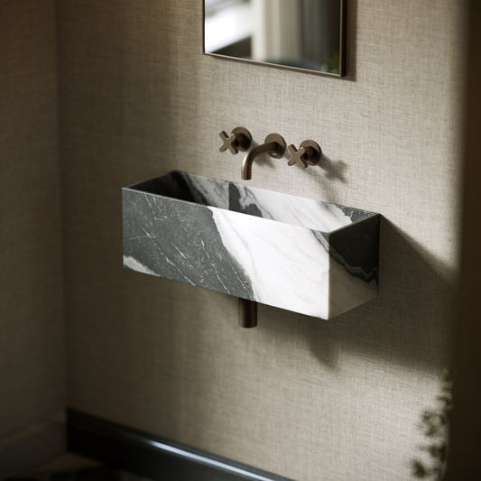 Tucci Panda Marble Wall Hung Basin 600mm