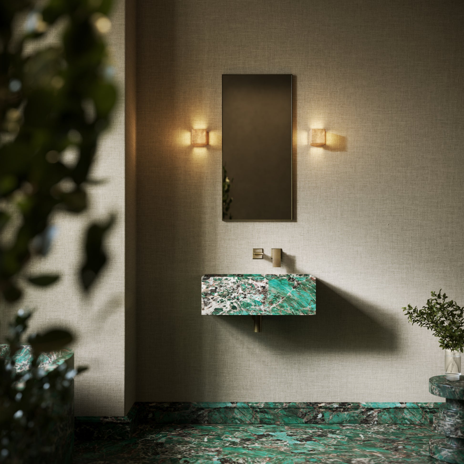Tucci Tiffany Marble Wall Hung Basin 600mm