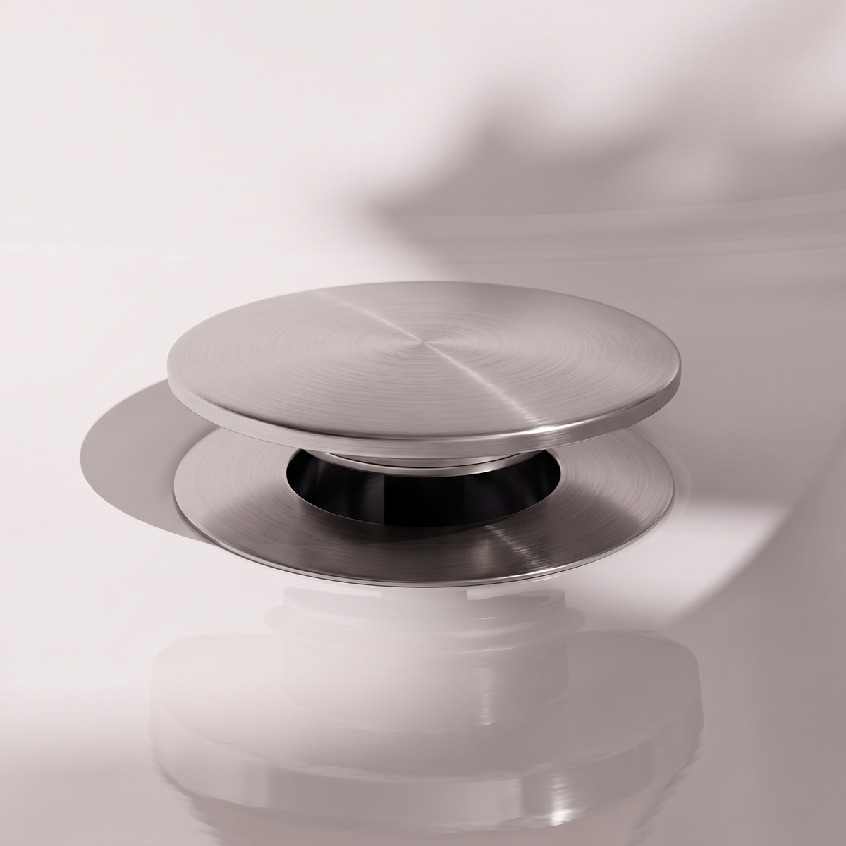 Luxe Brushed Stainless Unslotted Click Clack Basin Waste