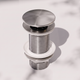 Luxe Brushed Stainless Unslotted Click Clack Basin Waste