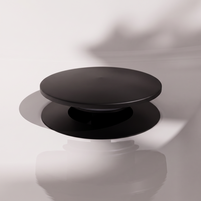 Luxe Matte Black Unslotted Click Clack Basin Waste