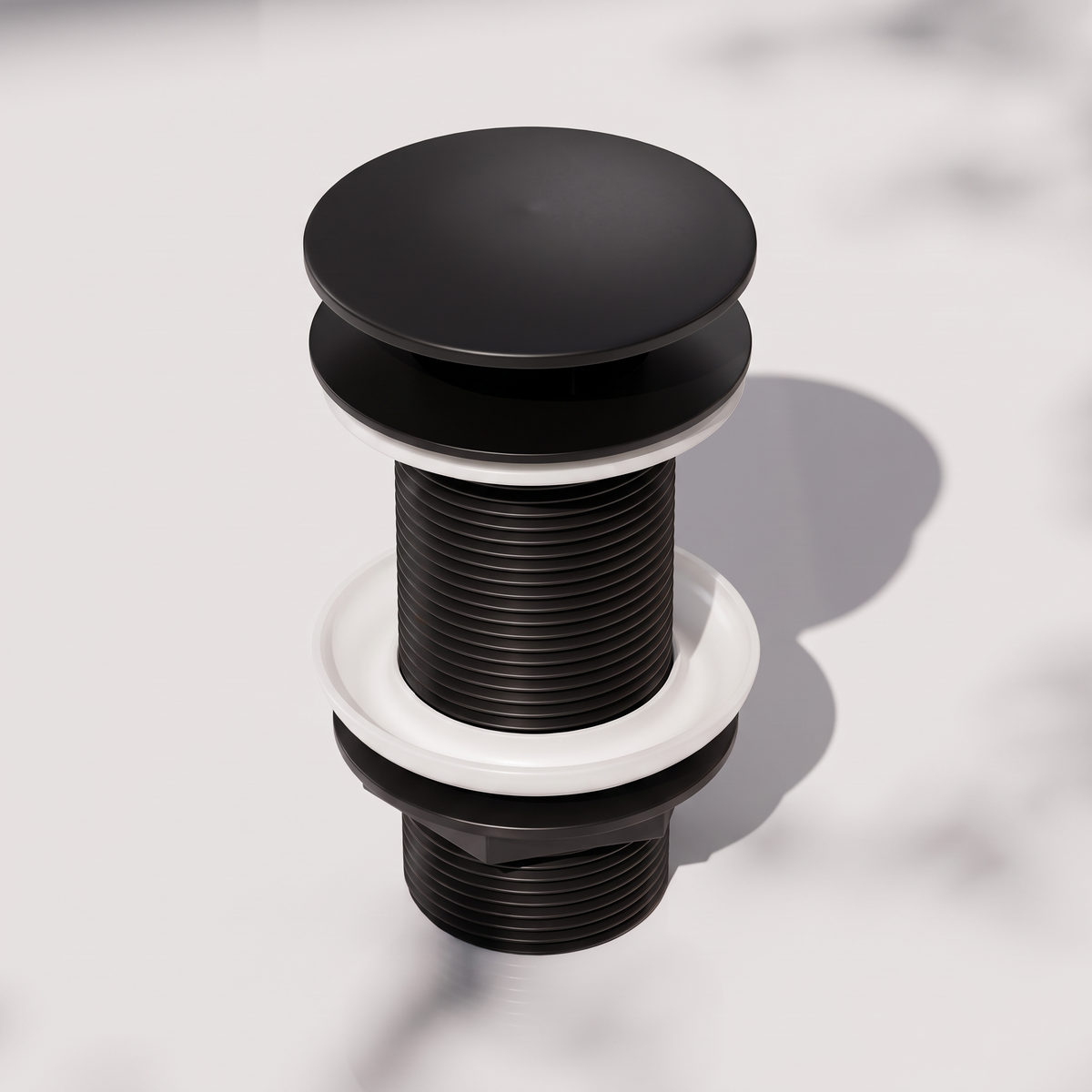 Luxe Matte Black Unslotted Click Clack Basin Waste