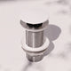 Luxe Matte White Unslotted Click Clack Basin Waste