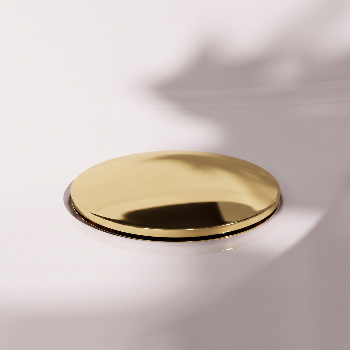 Luxe Polished Brass Unslotted Click Clack Basin Waste