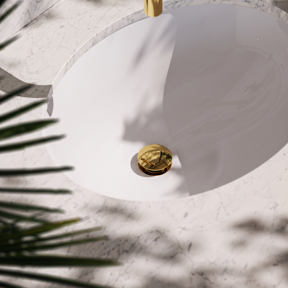 Luxe Polished Brass Unslotted Click Clack Basin Waste