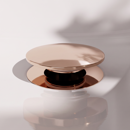 Luxe Rose Gold Unslotted Click Clack basin Waste