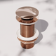 Luxe Rose Gold Unslotted Click Clack basin Waste
