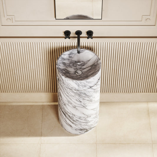 Vaso Arabescato Marble Freestanding Basin 400mm