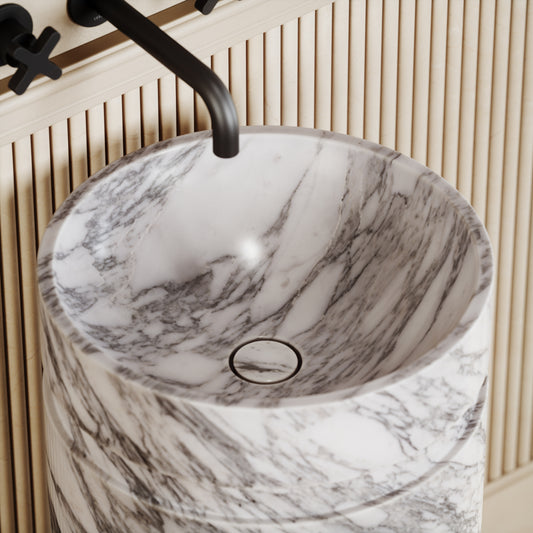 Vaso Arabescato Marble Freestanding Basin 400mm