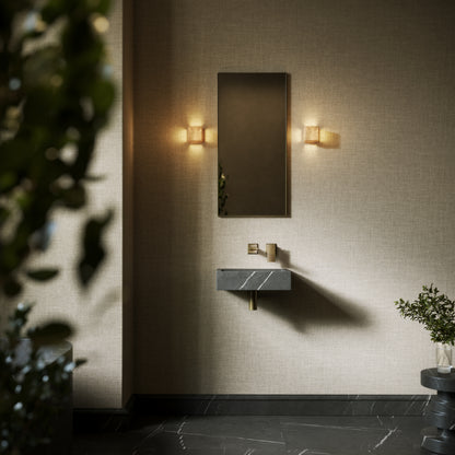 Via Pietra Grey Marble Wall Hung Basin 400mm V2