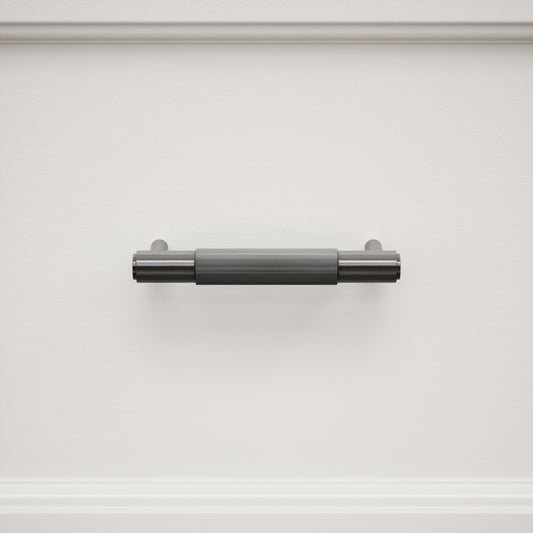 Dali Fluted Matte Black Pull Bar 150mm