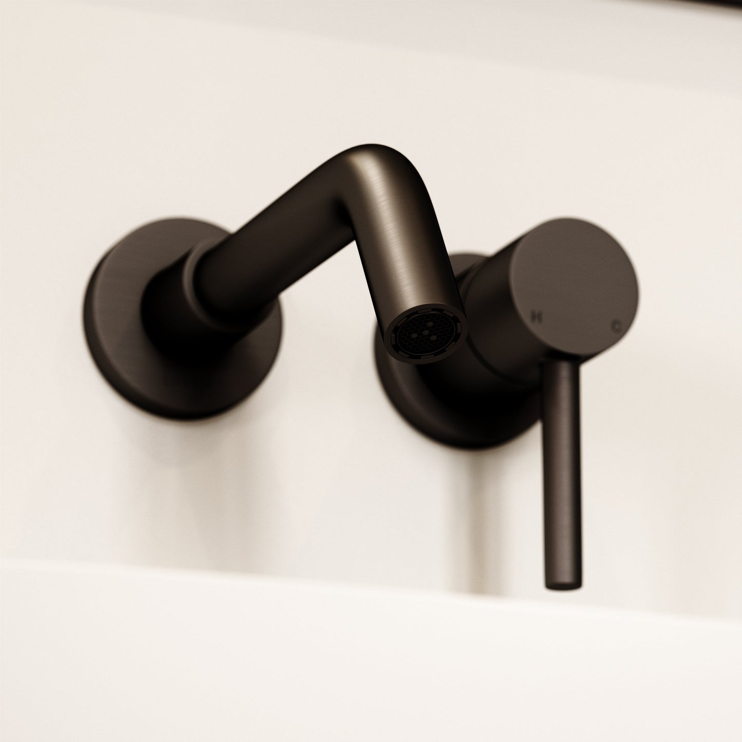 Luxe Wall Mounted Basin Mixer Tap Deep Bronze