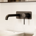 Luxe Deep Bronze Wall Mounted Basin Mixer Tap with Back Plate