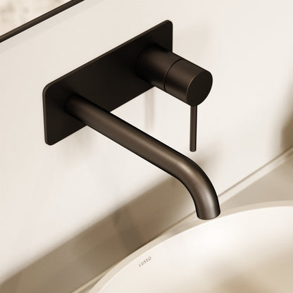 Luxe Deep Bronze Wall Mounted Basin Mixer Tap V2