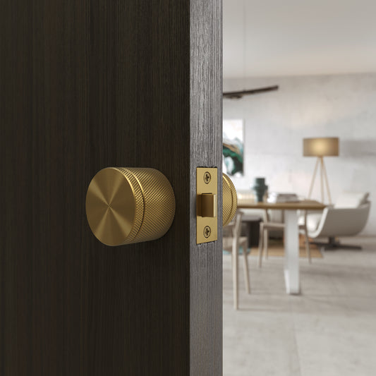 Spectre Knurled Brushed Gold Internal Door Handle
