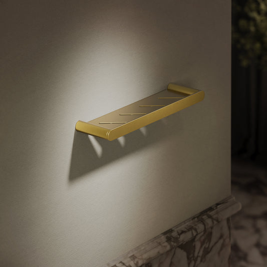 Luxe Brushed Gold Bathroom Shower Shelf