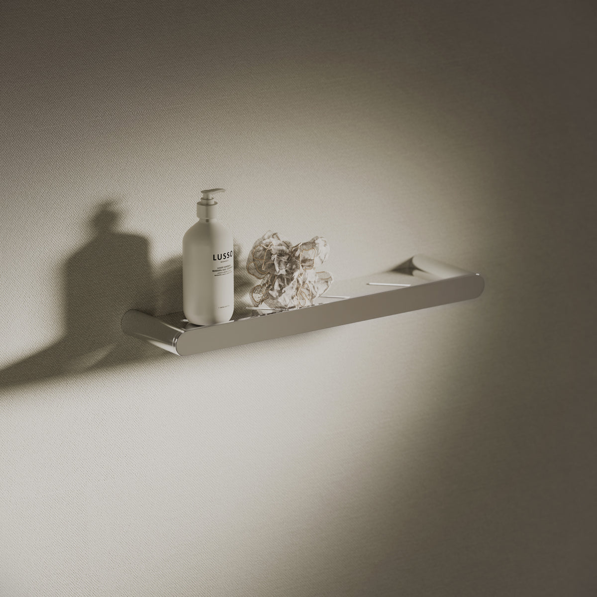 Luxe Chrome Bathroom Shower Storage Shelf
