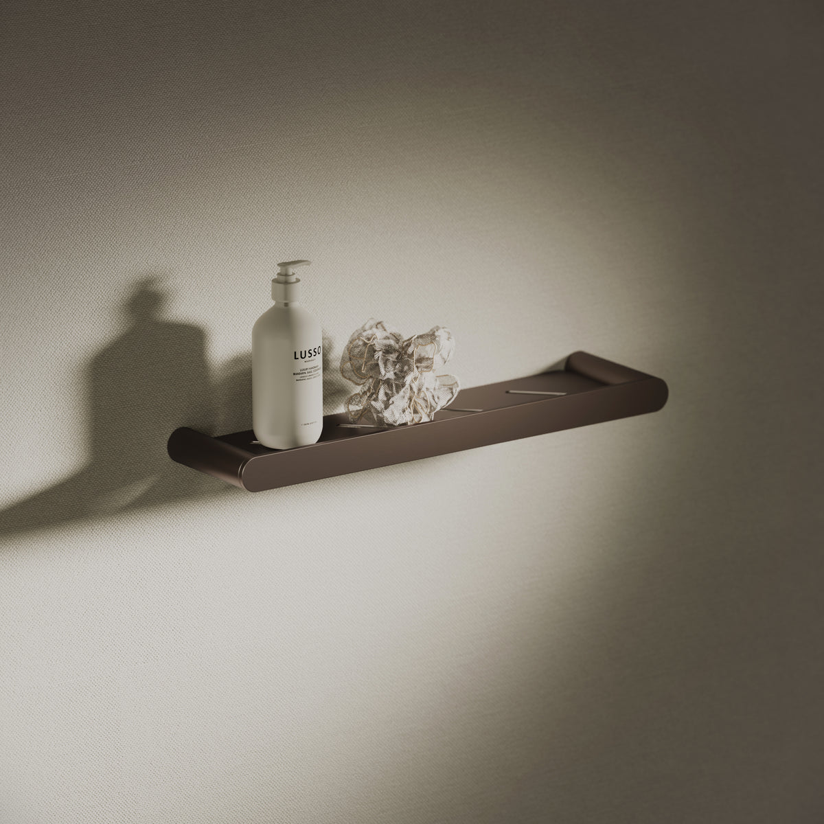 Luxe Deep Bronze Bathroom Shower Storage Shelf