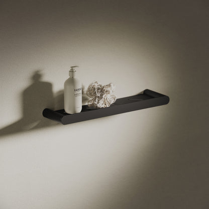 Luxe Matte Black Bathroom Shower Storage Shelf