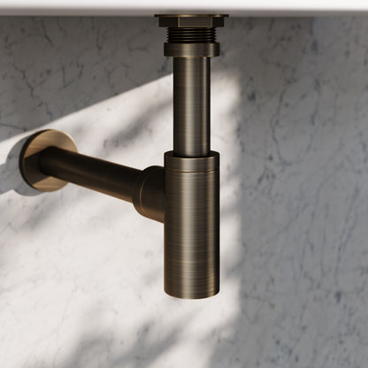 Luxe Brushed Bronze Round Bottle Trap