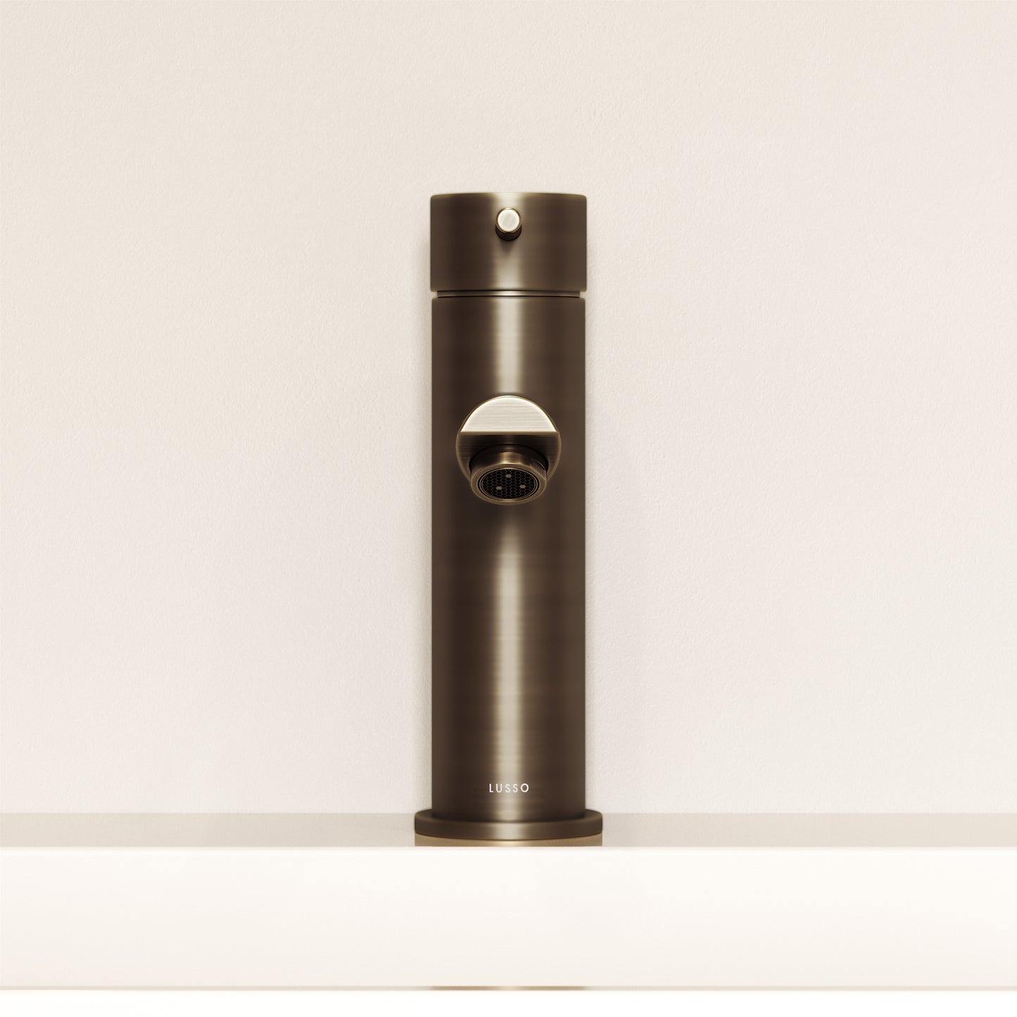 Luxe Monobloc Brushed Bronze Basin Mixer Tap