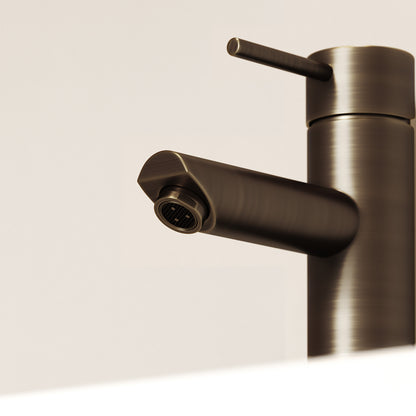 Luxe Monobloc Brushed Bronze Basin Mixer Tap