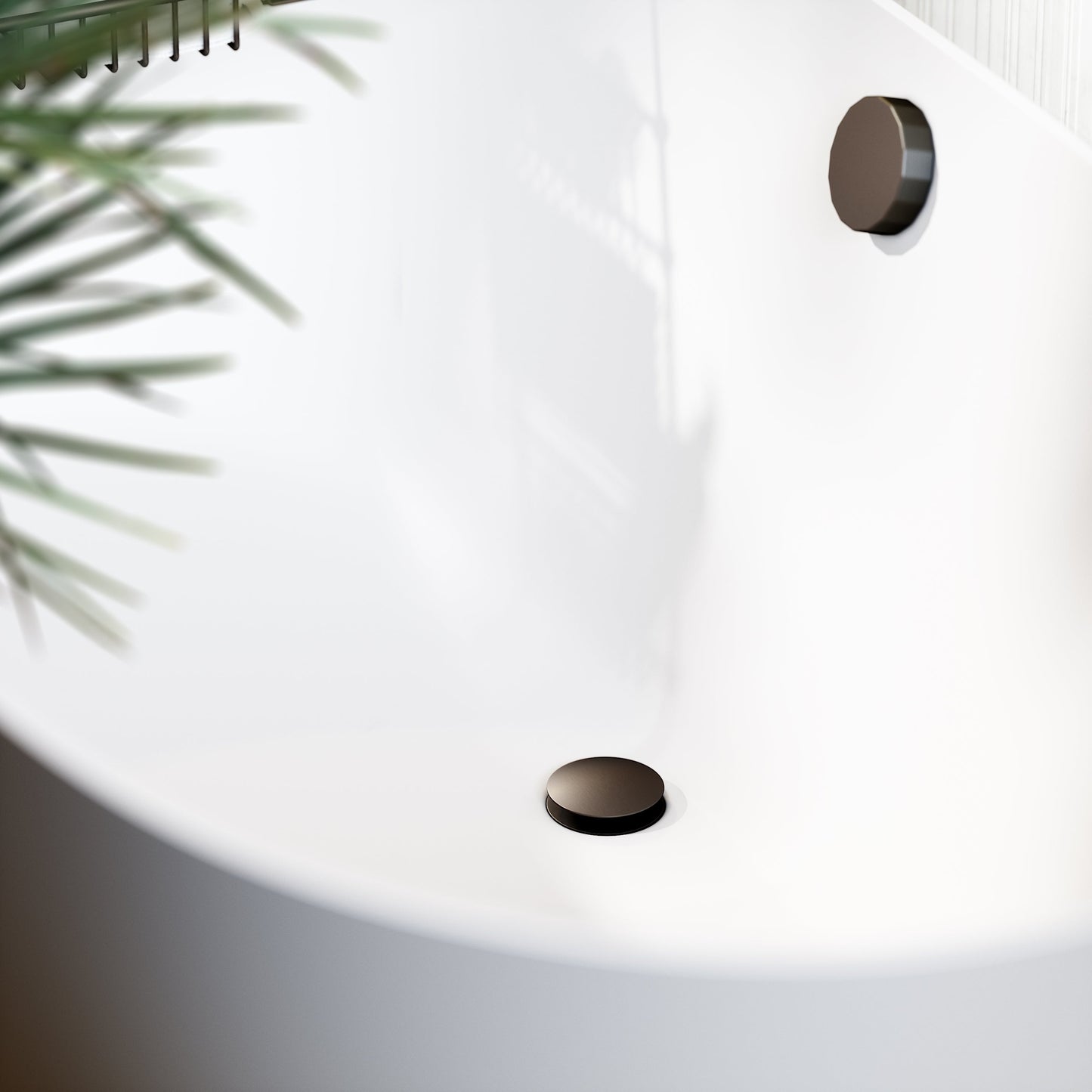 Luxe Deep Bronze Pop Up Bath Waste with Overflow