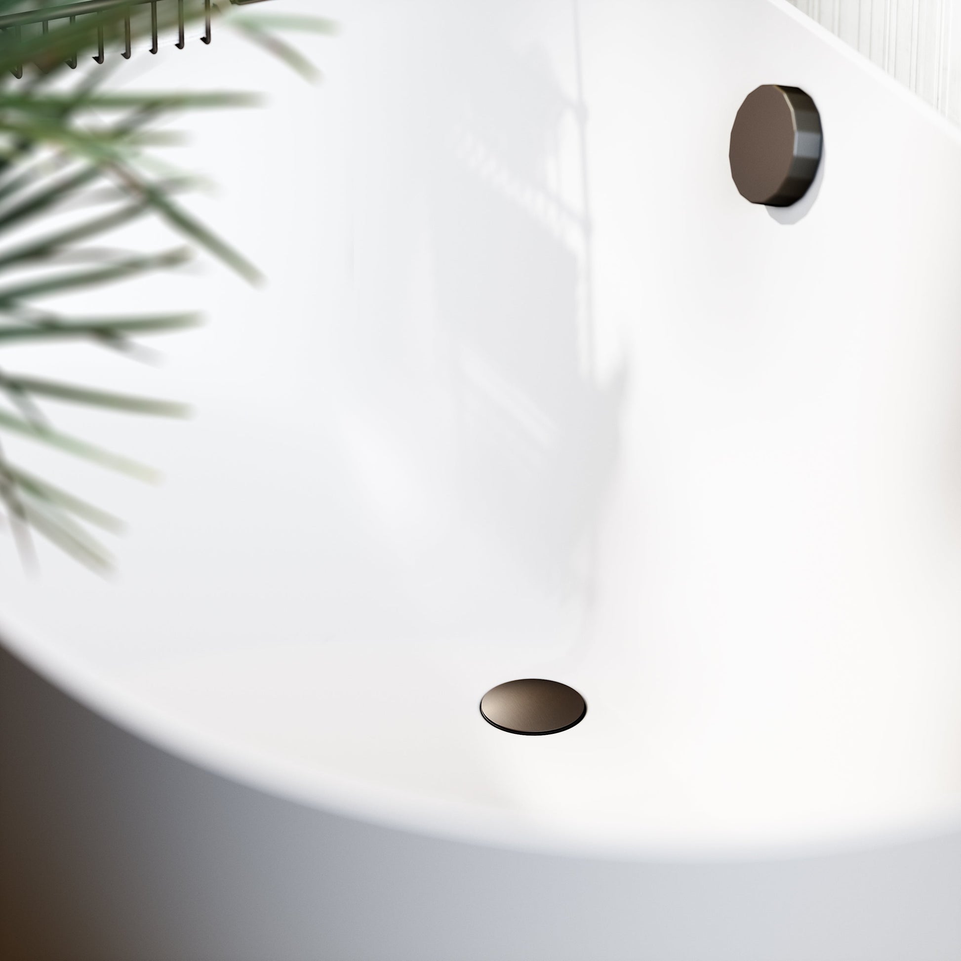 Luxe Deep Bronze Pop Up Bath Waste with Overflow