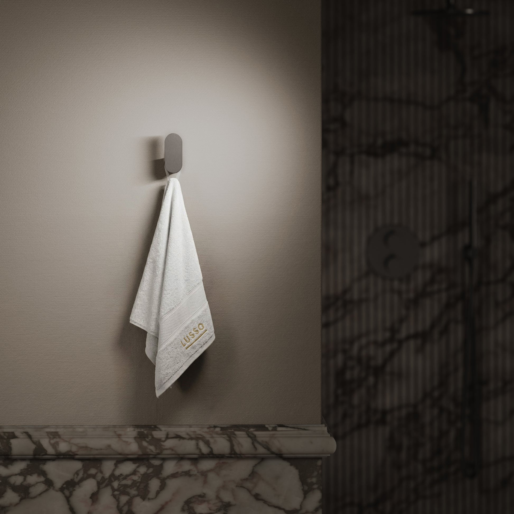 Luxe Brushed Stainless Robe Towel Hook