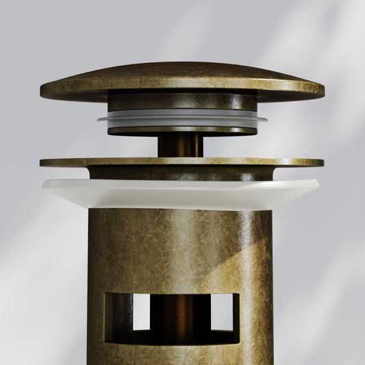 Luxe Aged Bronze Slotted Click Clack Basin Waste