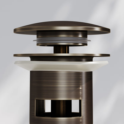 Luxe Brushed Bronze Slotted Click Clack Basin Waste