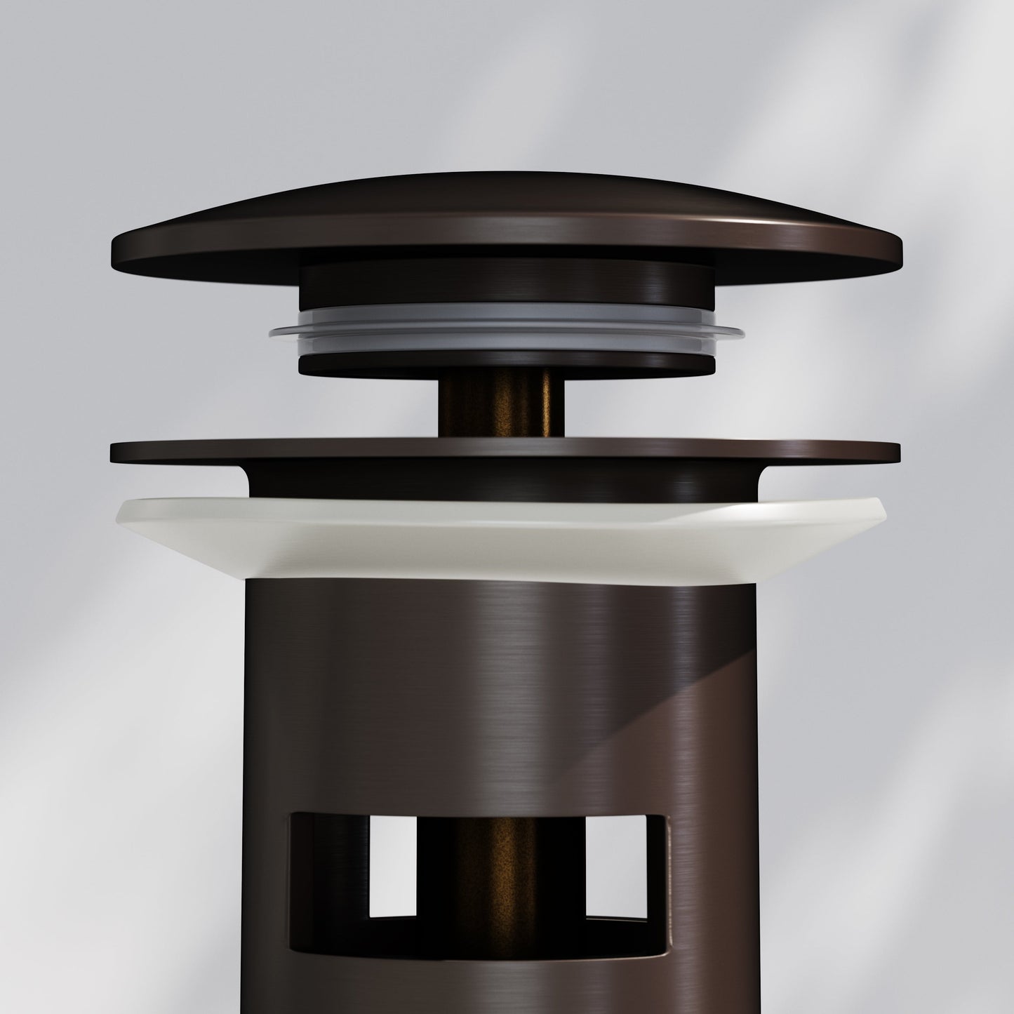 Luxe Deep Bronze Slotted Click Clack Basin Waste
