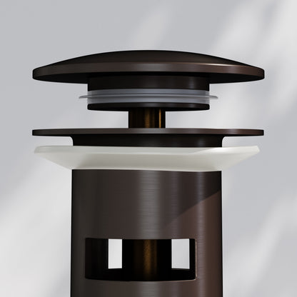 Luxe Deep Bronze Slotted Click Clack Basin Waste