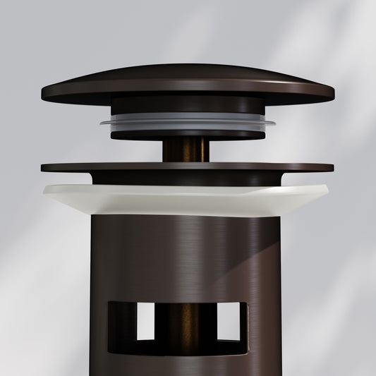 Luxe Deep Bronze Slotted Click Clack Basin Waste