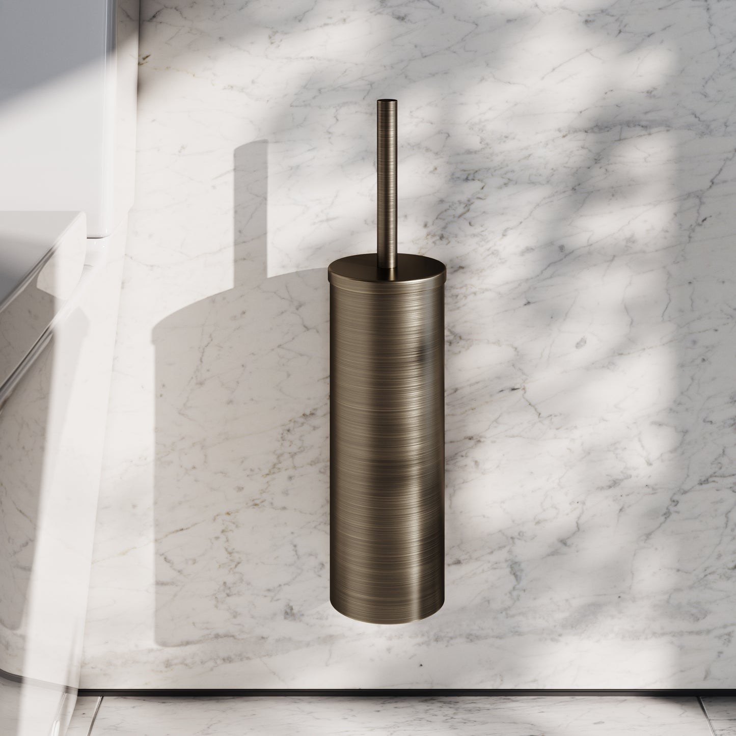 Luxe Brushed Bronze Wall Mounted Toilet Brush
