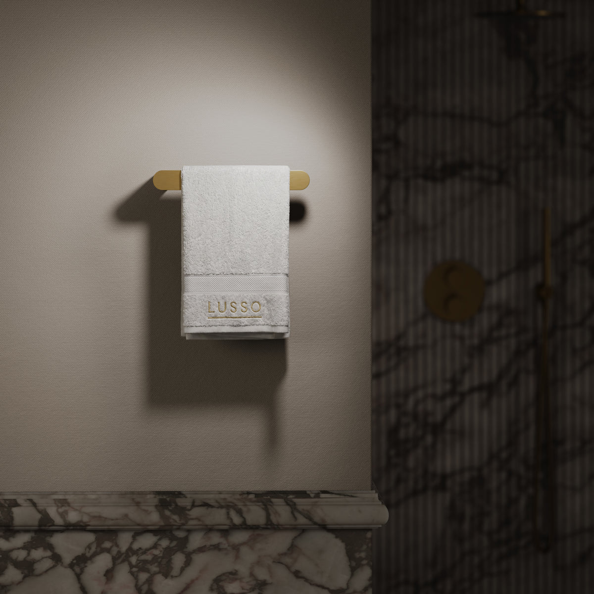 Luxe Brushed Gold Towel Bar 220mm