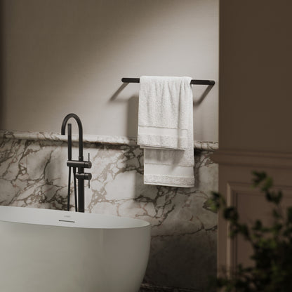 Luxe Matte Black Towel Bar Rail 600mm