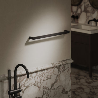 Luxe Matte Black Towel Bar Rail 600mm