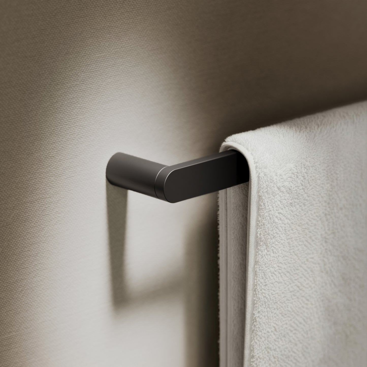 Luxe Matte Black Towel Bar Rail 600mm