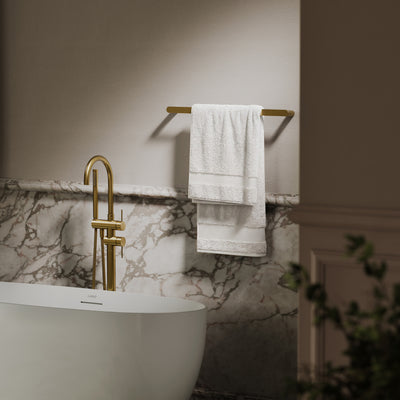 Luxe Brushed Gold Towel Bar Rail 600mm