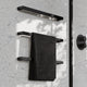 Luxe Matte Black 3 Bar Towel Rail 600mm